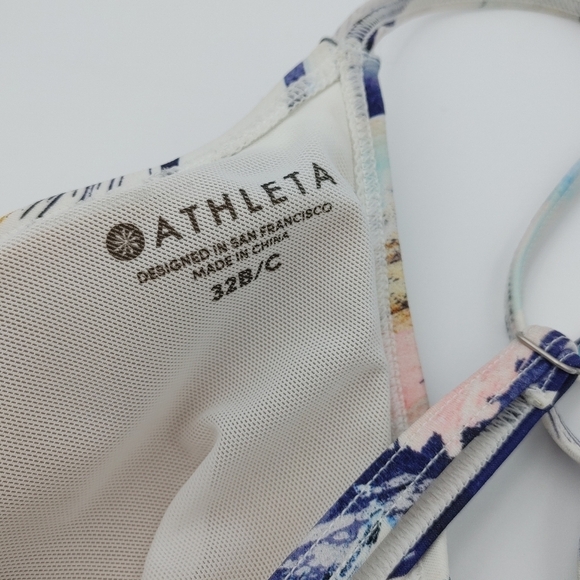 ATHLETA Abstract Bikini Top Size 32 B/C - Picture 4 of 6